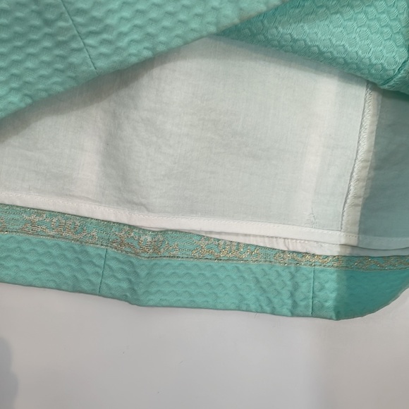 Lilly Pulitzer Dress size 00 Aqua with Gold embellishment - Picture 9 of 12